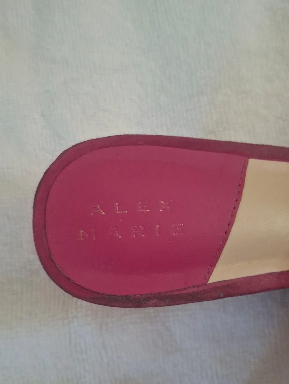Alex Marie Berry Pink Pointed Slingback Heels with Side Bow